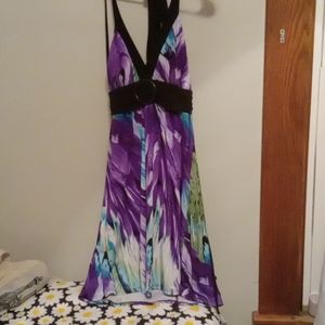 iZ Byer Dress. Med. Multi color of green, purple, blue